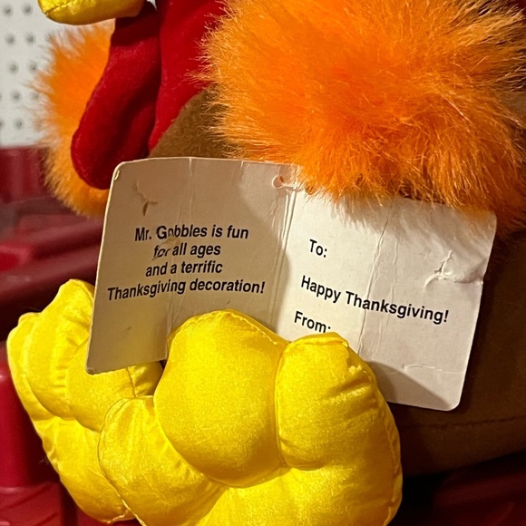 Vintage 1994 Gibson Greetings Mr. Gobbles Turkey Plush Thanksgiving 12” - Picture 12 of 13